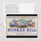Carte Postale Bunker Hill Clipper naviguant 1853 (Devant / Derrière)