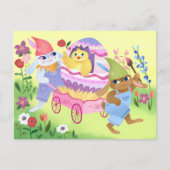 Carte Postale Bunnies de Pâques et poussins (Devant)