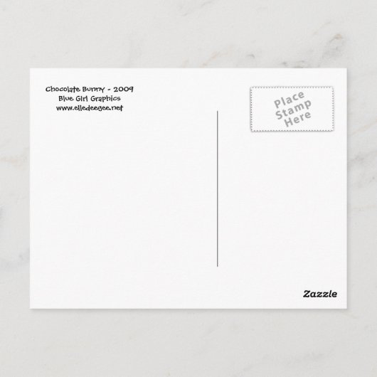 Carte postale Bunny au chocolat (Dos)