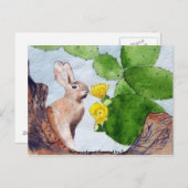 Carte Postale Bunny Cactus (Devant / Derrière)