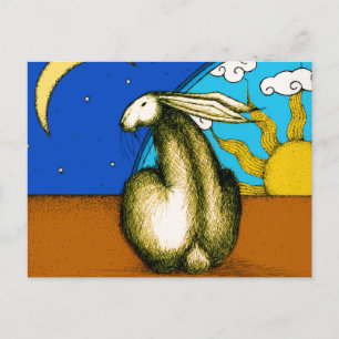 CARTE POSTALE BUNNY CÉLESTIQUE