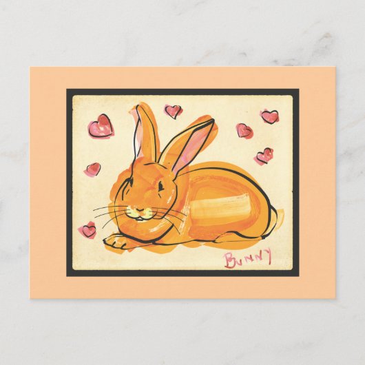 CARTE POSTALE BUNNY D'AMOUR (Devant)