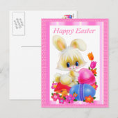 Carte postale Bunny de Pâques (Devant / Derrière)
