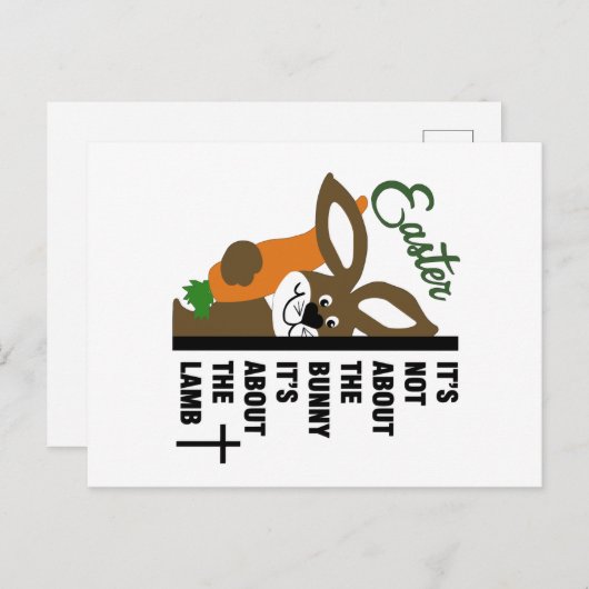 Carte Postale Bunny de Pâques (Devant / Derrière)