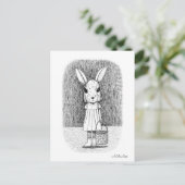 Carte Postale Bunny de Pâques déplaisant Monochrome Horreur Goth (Debout devant)