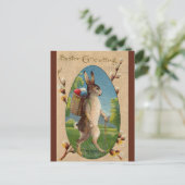 Carte Postale Bunny de Pâques vintage (Debout devant)