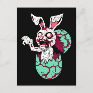 Carte Postale Bunny de Pâques Zombie