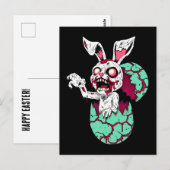 Carte Postale Bunny de Pâques Zombie (Devant / Derrière)