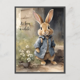 Carte postale Bunny de style Vintage