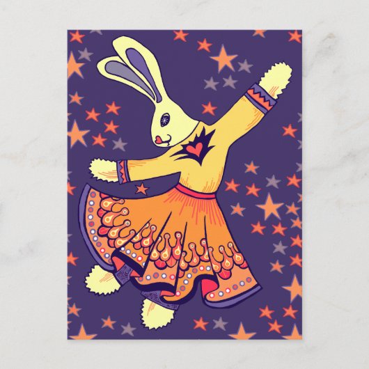 Carte Postale Bunny Freestyle (Devant)