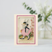 Carte postale Bunny Girl Pâques (Debout devant)