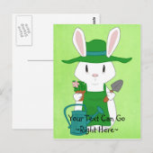 Carte postale Bunny Jardinage (Devant / Derrière)