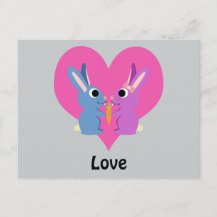 Carte Postale Bunny Love