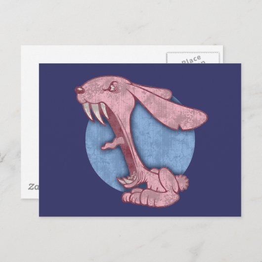 Carte Postale Bunny malin rose (Devant / Derrière)