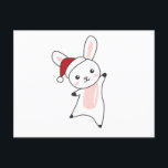 Carte Postale Bunny Merry Christmas Winter Animals Rabbits<br><div class="desc">The rabbit for Christmas with fairy lights. Funny animals with gifts and snow to the holidays. Also funny for Christmas in July. Hasen are sweet animals and parfait pour Christmas.</div>