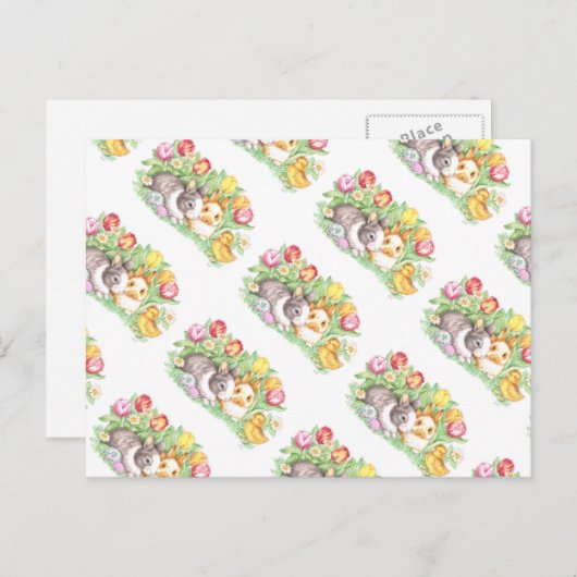 Carte postale Bunny Pâques (Devant / Derrière)