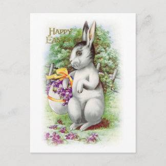 Carte postale Bunny Pâques Florale