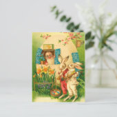 Carte postale Bunny Pâques vintage (Debout devant)