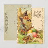 Carte postale Bunny Pâques vintage (Devant / Derrière)