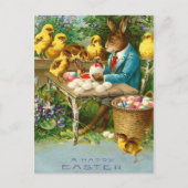 Carte postale Bunny Pâques vintage (Devant)