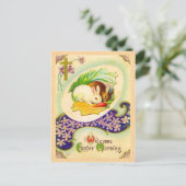 Carte postale Bunny Pâques vintage (Debout devant)