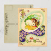 Carte postale Bunny Pâques vintage (Devant / Derrière)