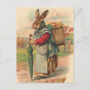 Carte postale Bunny Pâques vintage