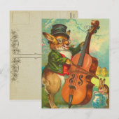 Carte postale Bunny Pâques vintage (Devant / Derrière)