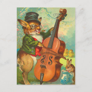 Carte postale Bunny Pâques vintage
