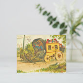 Carte postale Bunny Pâques vintage (Debout devant)