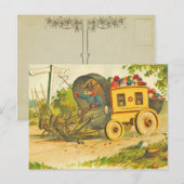 Carte postale Bunny Pâques vintage (Devant / Derrière)