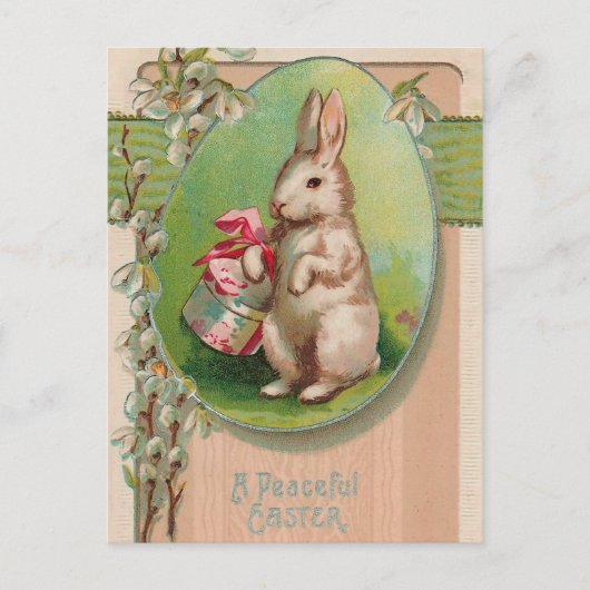 Carte postale Bunny Pâques vintage (Devant)