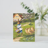 Carte postale Bunny Pâques vintage (Debout devant)