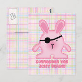 Carte postale Bunny Pirate (Devant / Derrière)