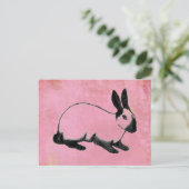 Carte postale Bunny rose (Debout devant)