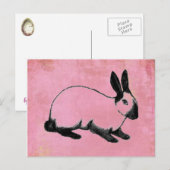 Carte postale Bunny rose (Devant / Derrière)