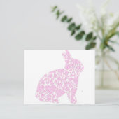 Carte postale Bunny rose (Debout devant)