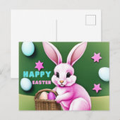 Carte Postale Bunny rose (Devant / Derrière)