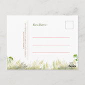 Carte Postale Bunny rose Floral Merci d'anniversaire (Dos)