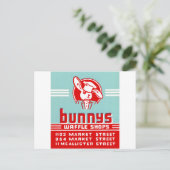 Carte Postale Bunnys Waffle Shops (Debout devant)