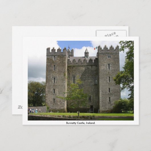 Carte Postale Bunratty Castle, Comté de Clare, Irlande (Devant / Derrière)