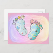 Carte Postale Bunte Babyfüsse (Devant / Derrière)
