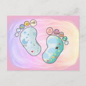 Carte Postale Bunte Babyfüsse (Devant)