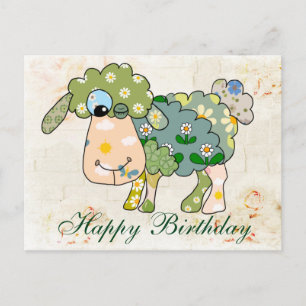 Carte Postale Buntes Schaf