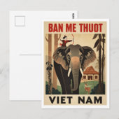 Carte Postale Buon Ma Thuot Elephant Viet Nam Travel (Devant / Derrière)