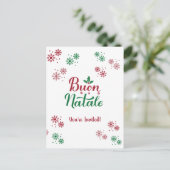 Carte Postale Buon Natale Italien Joyeux Noël (Debout devant)