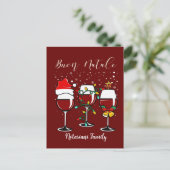 Carte Postale Buon Natale Joyeux Vins de Noël (Debout devant)