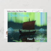 Carte Postale Buon Natale - Viking Ship (Devant / Derrière)