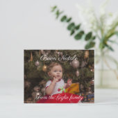 Carte Postale Buon natale | votre photo (Debout devant)