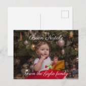 Carte Postale Buon natale | votre photo (Devant / Derrière)